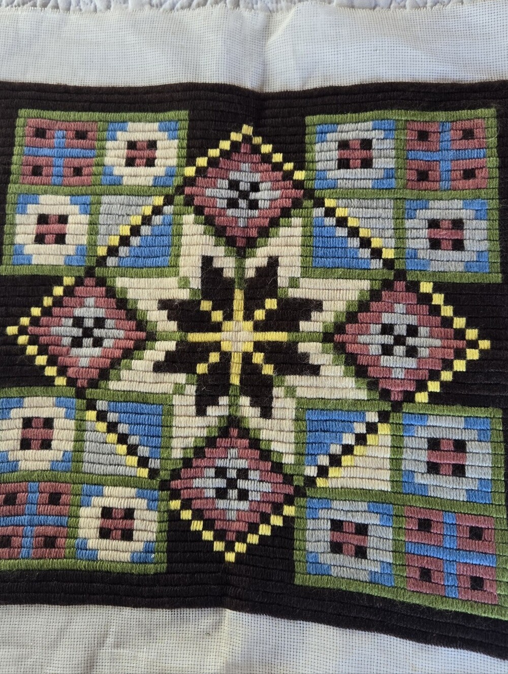 Nordic Design Needlepoint Pillow Size
